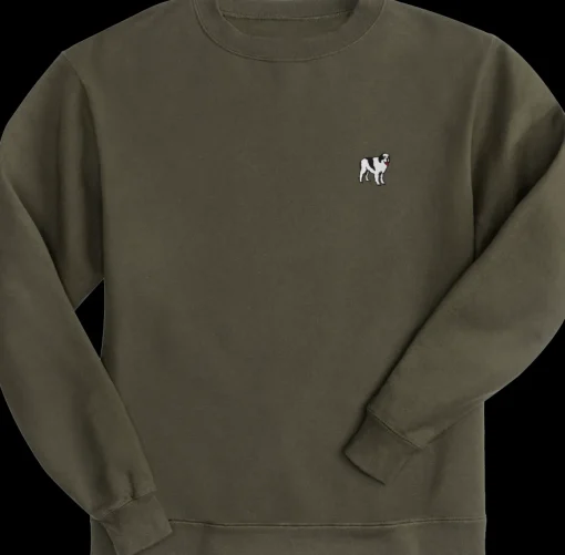 Big Dogs French Terry Fleece Embroidered Crew