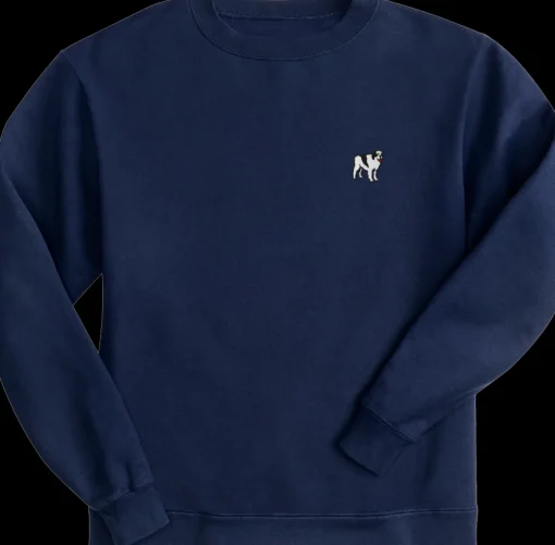 Big Dogs French Terry Fleece Embroidered Crew